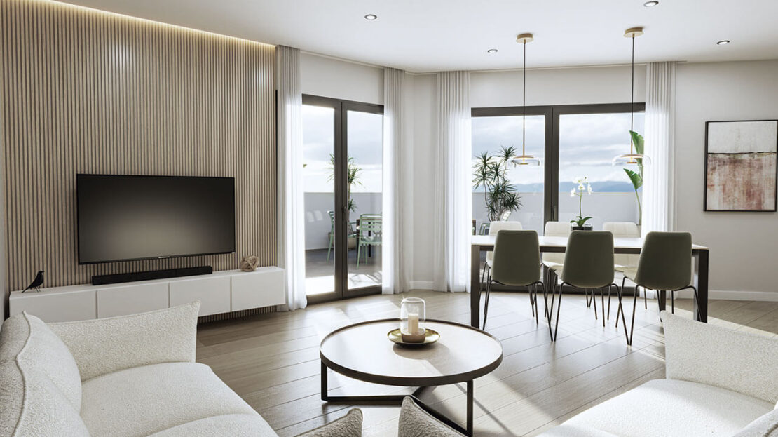 Salón comedor con terraza